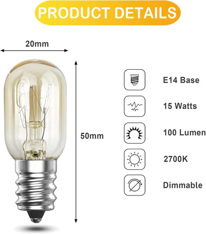 Light bulb with specifications on a white background