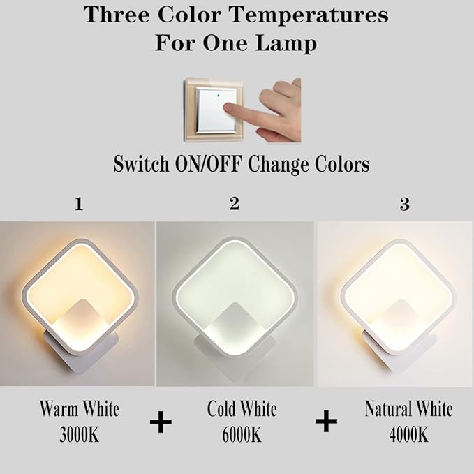 Light fixture with three color temperature