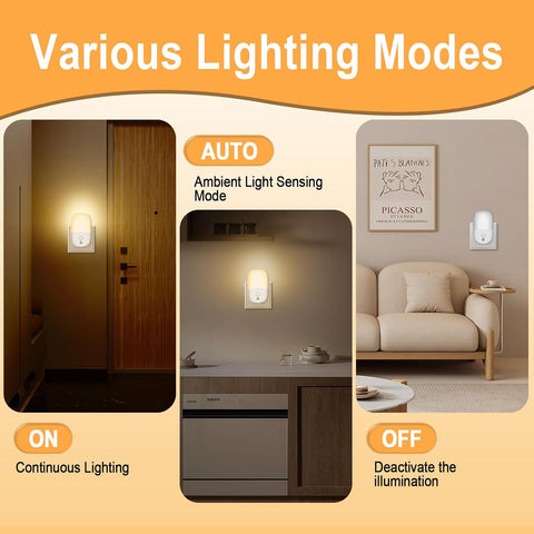Lighting fixture with various modes displayed in a home setting