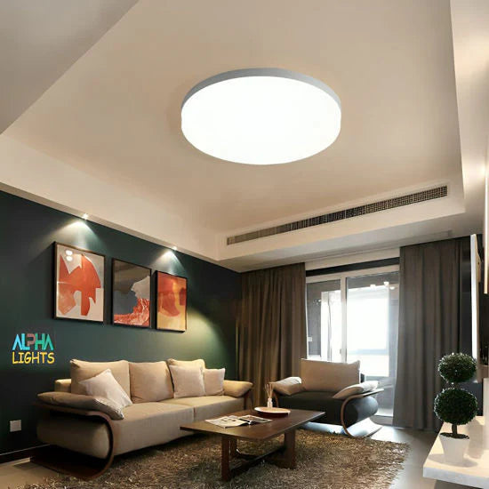 Side angle showing slim design and full surface lighting.

