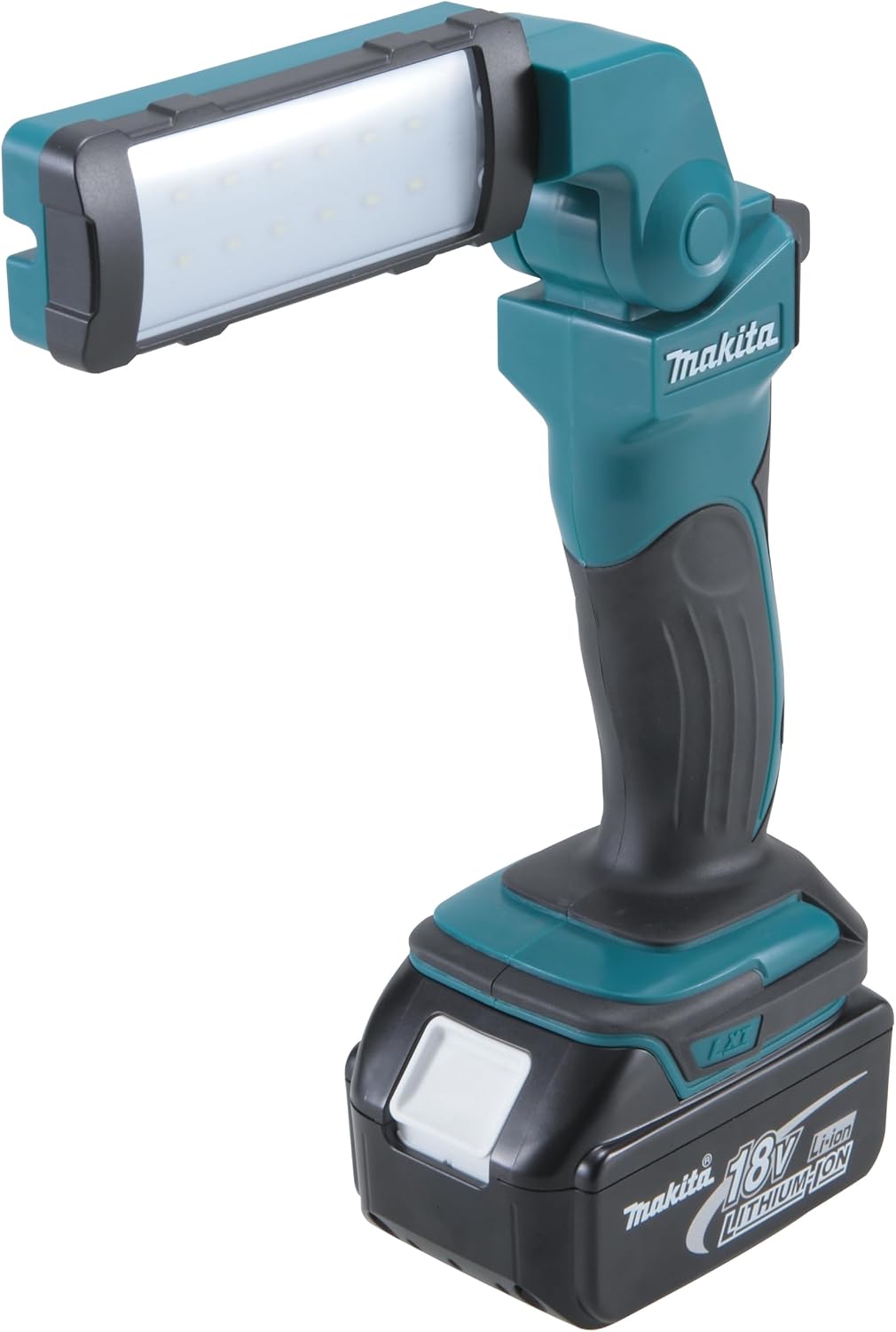 Makita cordless flashlight on a white background