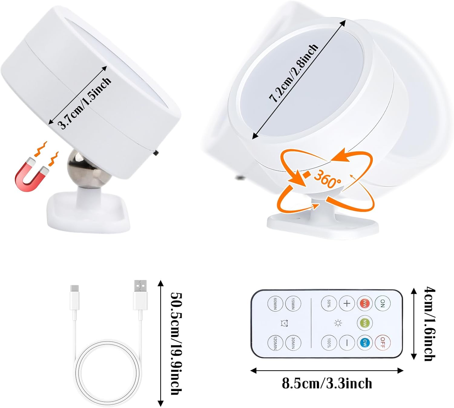 Measurement chart of a small electronic device with dimensions and features highlighted.