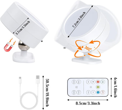 Measurement chart of a small electronic device with dimensions and features highlighted.