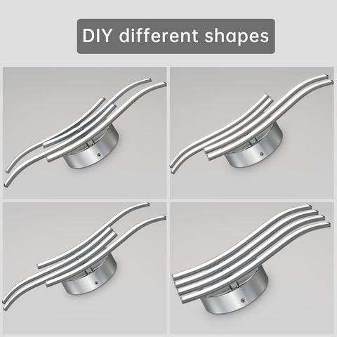 Metallic handle with various shapes on a gray background