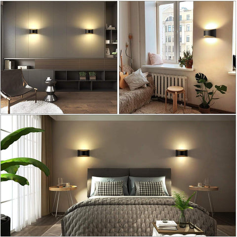 Minimalist up down LED light in black

