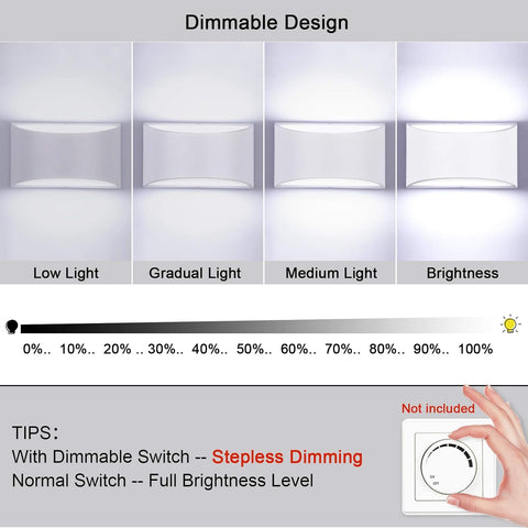 Minimalist wall uplighter downlighter

