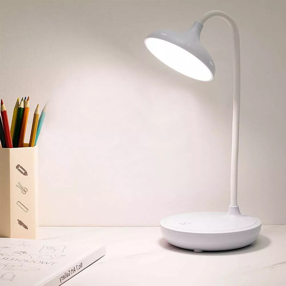 Lamp in a modern home office setting.


