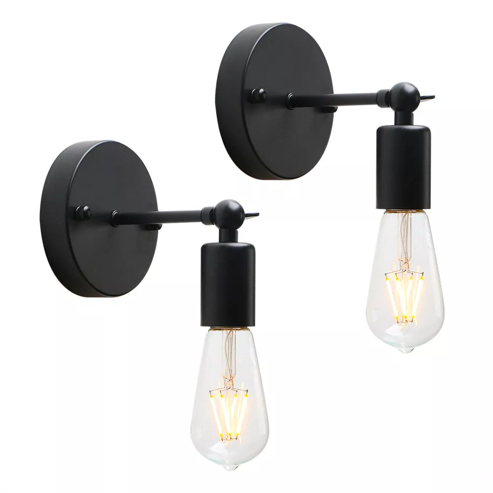 Modern 2 Pack Vintage Industrial Wall Sconce Lights in UK - Shop Now!
