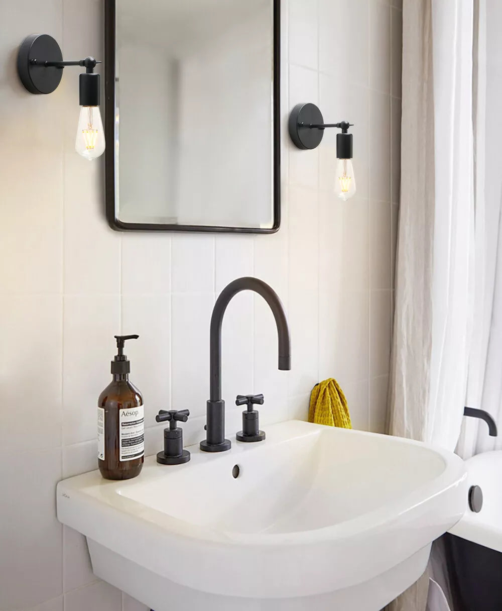 Modern 2 Pack Vintage Industrial Wall Sconce Lights in UK - Shop Now!