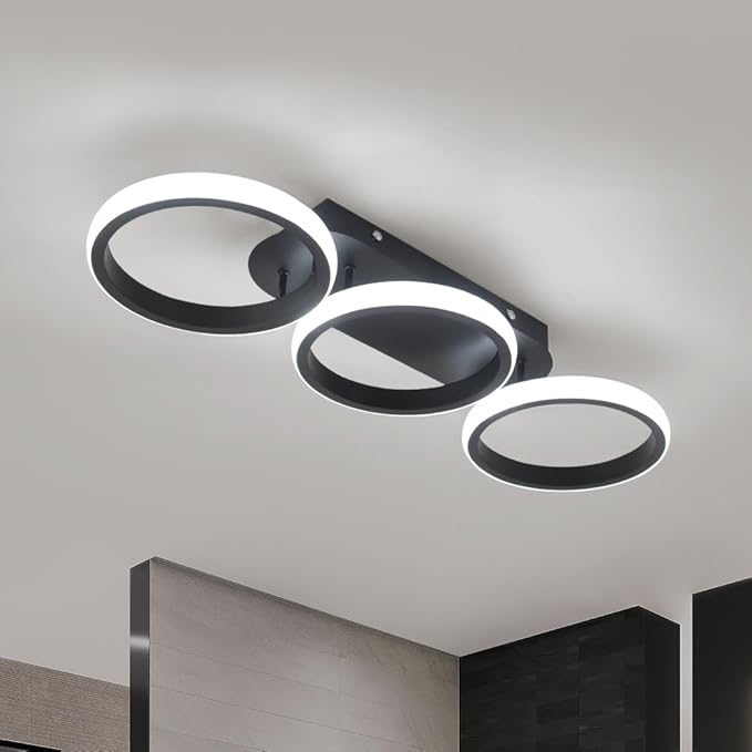 Modern ceiling light with white glow

