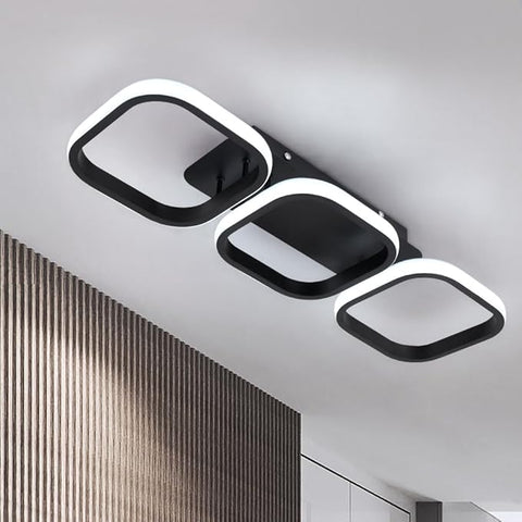 Black round LED ceiling light UK

