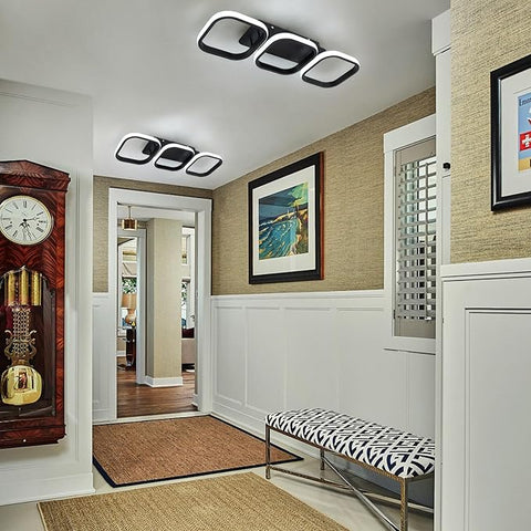 Stylish black LED flush light for UK homes


