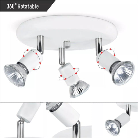 Sleek 3-Head GU10 LED Ceiling Light for UK Homes

