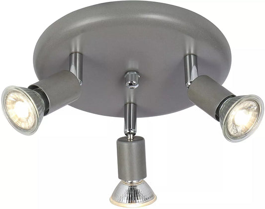 Modern GU10 Spotlight with 3 x 5W LED Bulbs UK

