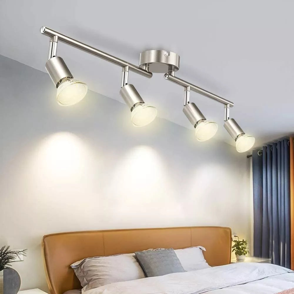 Modern 4-Way Adjustable Ceiling Spotlight – Decorative GU10