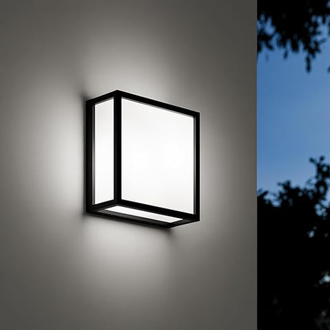 Modern 40W LED aluminium outdoor wall light black

