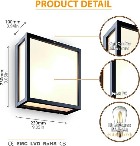 IP65 waterproof aluminium outdoor wall light


