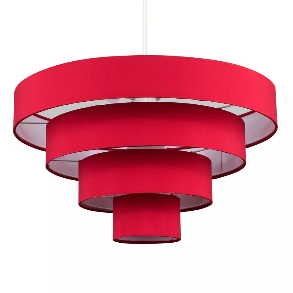 Bright red pendant light shade for decor


