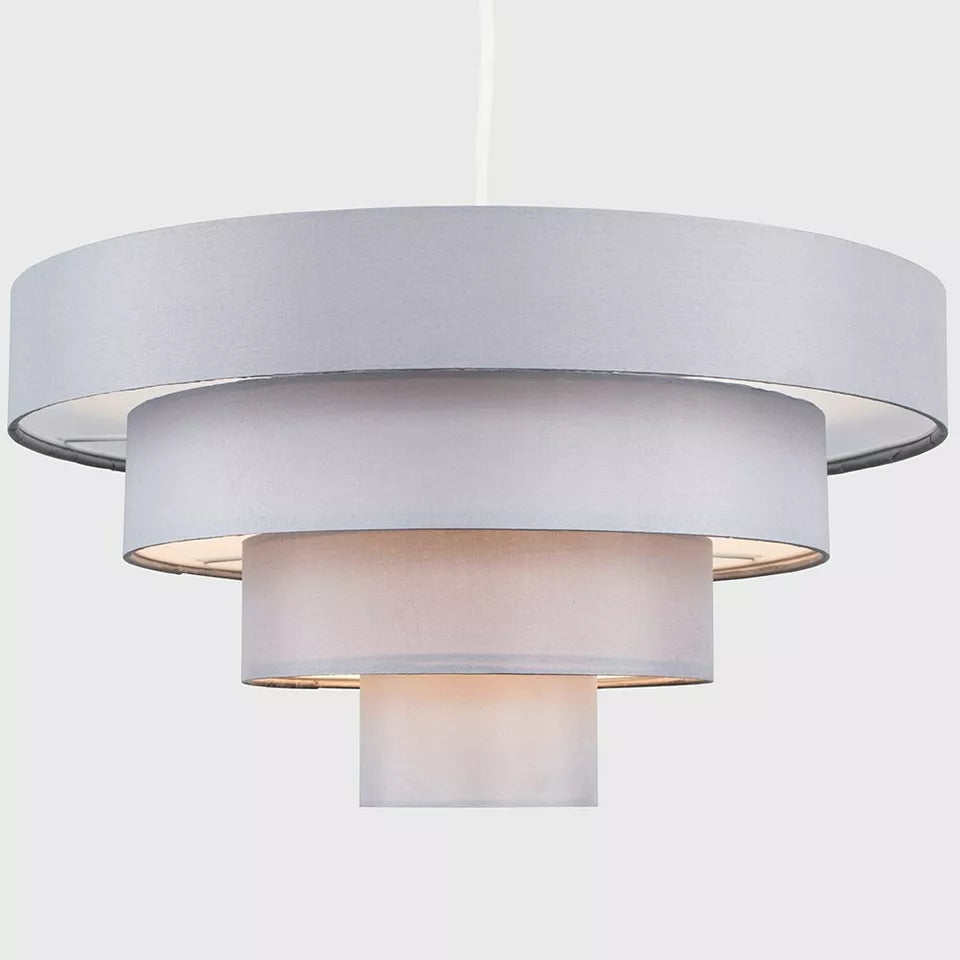 Lightweight red fabric ceiling light fitting

