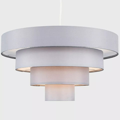 Lightweight red fabric ceiling light fitting

