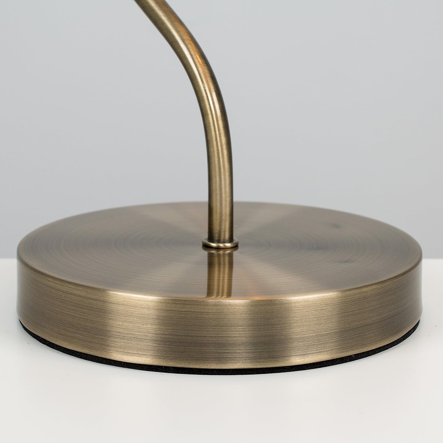 Modern Antique Brass Touch Table Lamp with Glass Shade | Elegant Home Décor Essential | Includes 5W LED Bulb [3000K Warm White]
