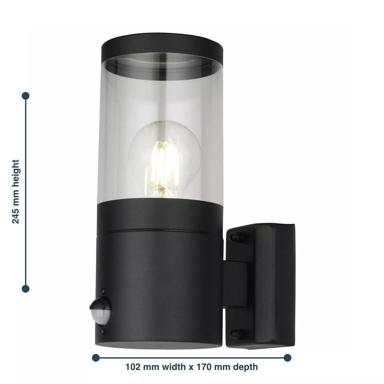 LED-compatible outdoor security lighting set

