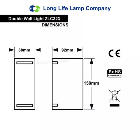 Stylish outdoor up-down LED lighting effect

