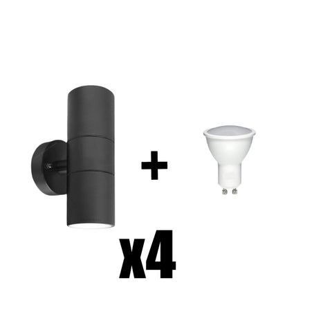 Wall light illuminating both upwards and downwards for a stylish lighting effect