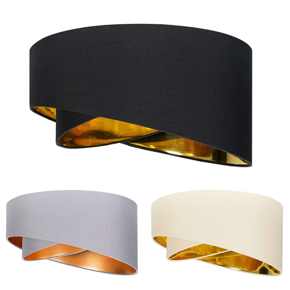 Modern Black and Gold Pendant Light Shade UK

