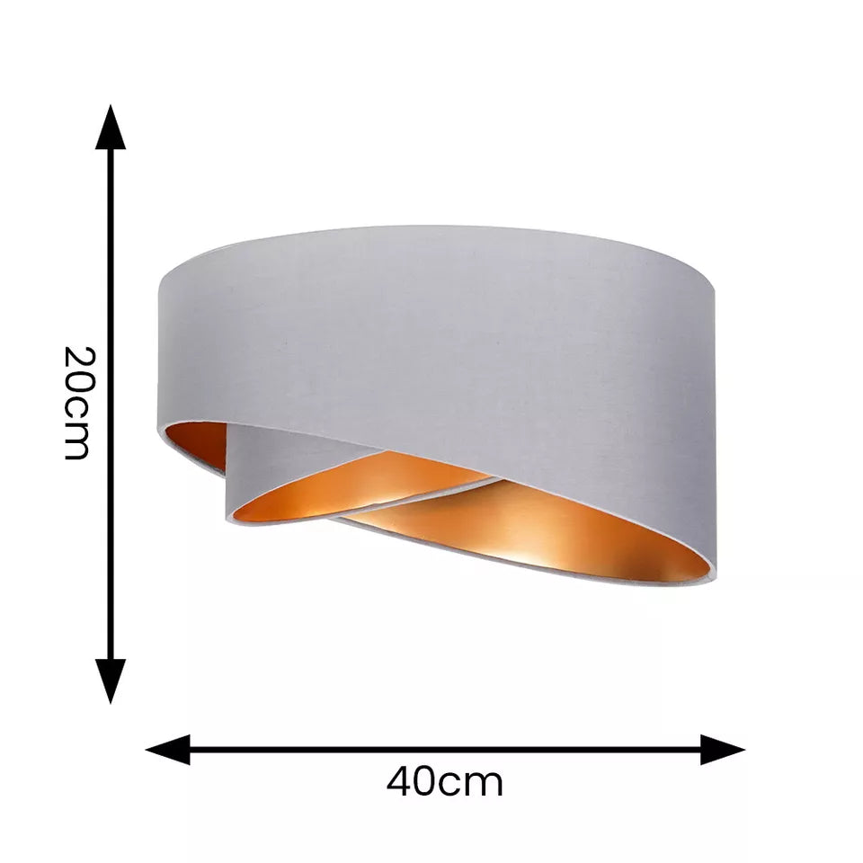 Black Outer Gold Inner Drum Light Shade UK

