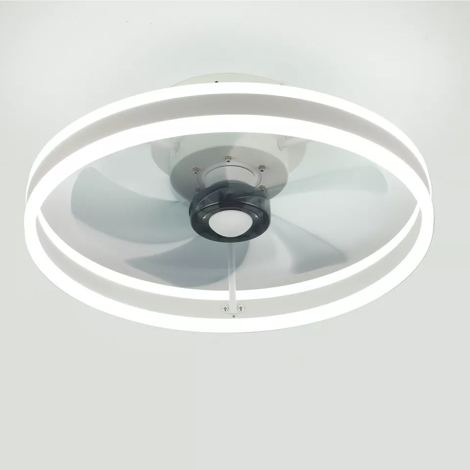 Modern Ceiling Fan with Light,Mute LED Dimmable Ceiling Fans with Remote Control,6 Speeds Reversible 60W Contemporary Ceiling Fan for Bedroom,Study Room,Dining Room
