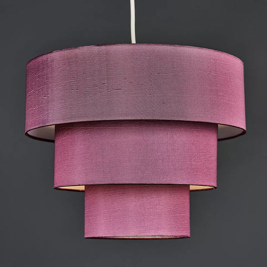 Modern Ceiling Light Shade Cotton 3 Tier Easy Fit Pendant Lampshade Lighting

