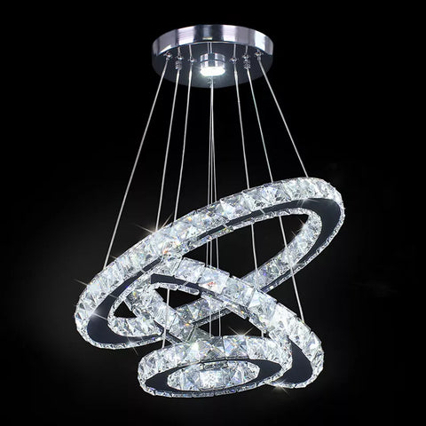 Daylight scene with chandelier in the background


