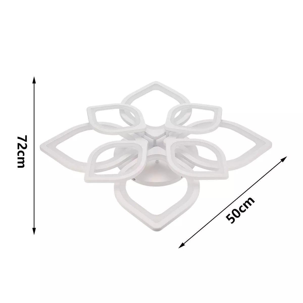 Modern Chandelier LED Lamp – White Frame Ceiling Light for Living Room & Stylish Home