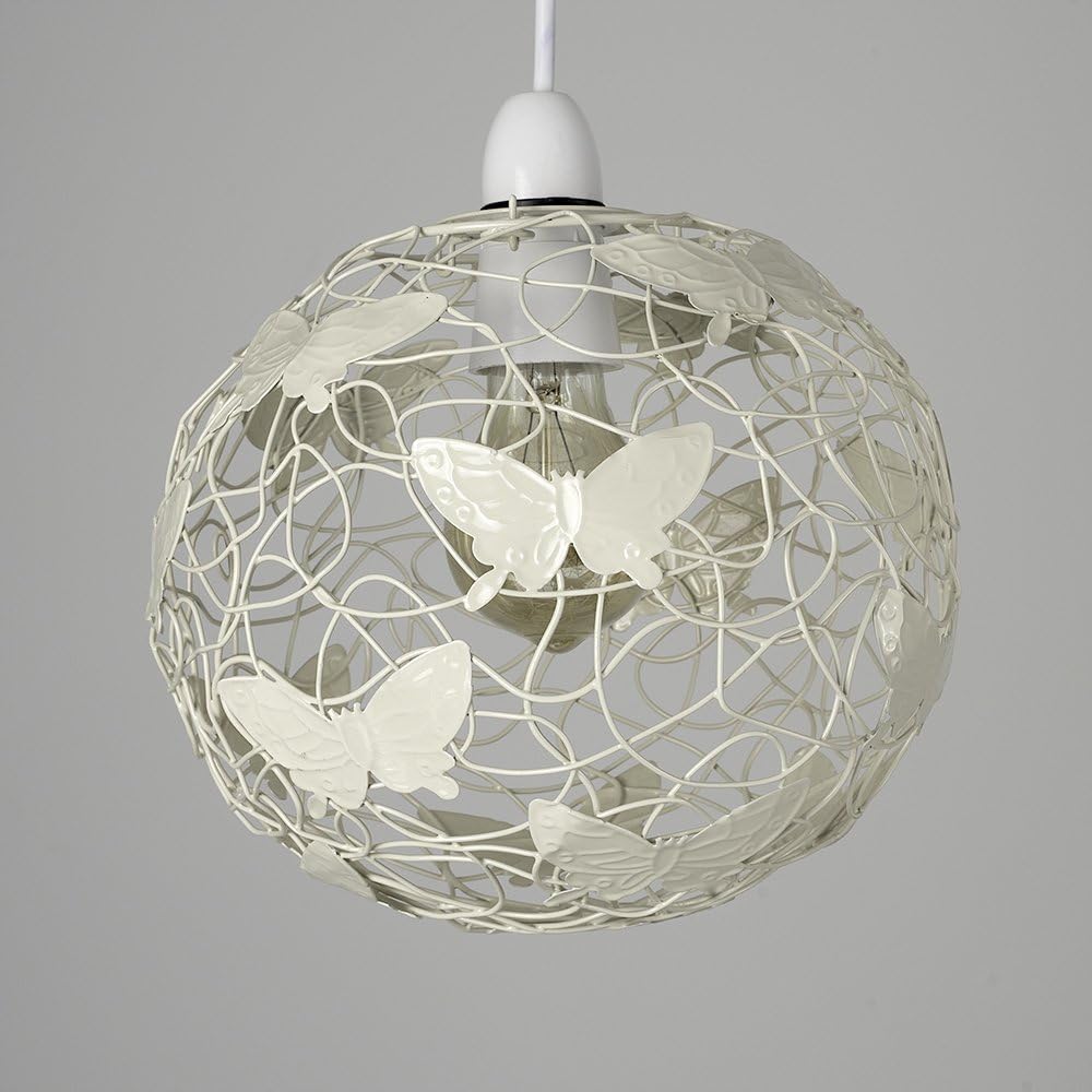 Modern Cream Wire Frame Globe Ceiling Light Shade | Pendant Lights, Home Décor & Improvement Essential