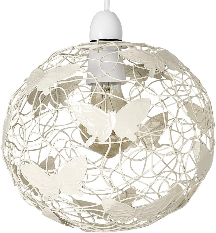 Modern Cream Wire Frame Globe Ceiling Light Shade | Pendant Lights, Home Décor & Improvement Essential