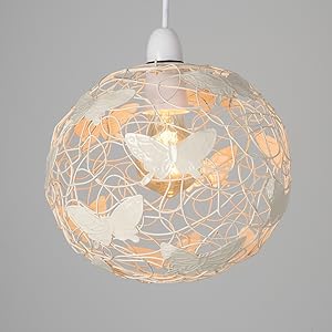 Modern Cream Wire Frame Globe Ceiling Light Shade | Pendant Lights, Home Décor & Improvement Essential