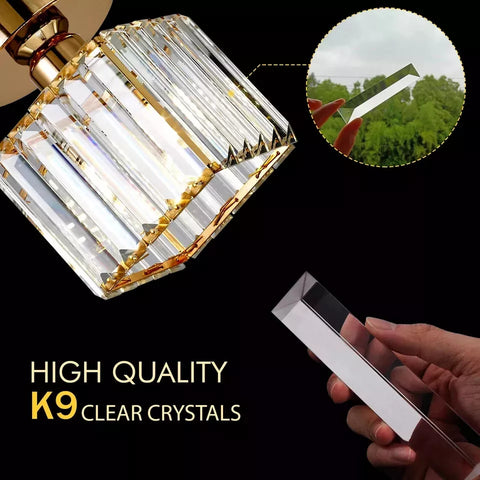 Sparkling flush mount crystal ceiling light


