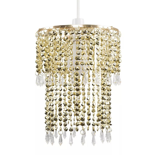 elegant ceiling light shade with acrylic crystals
