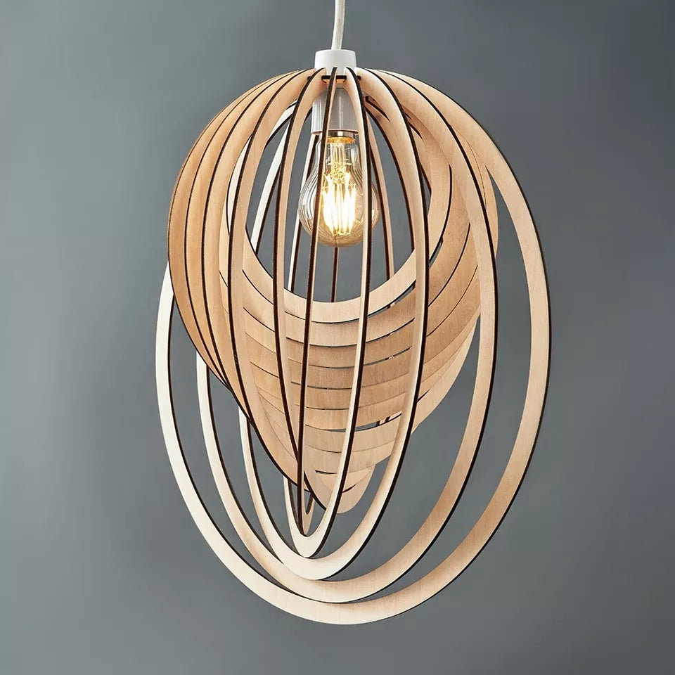 Contemporary wooden light shade for bedrooms
