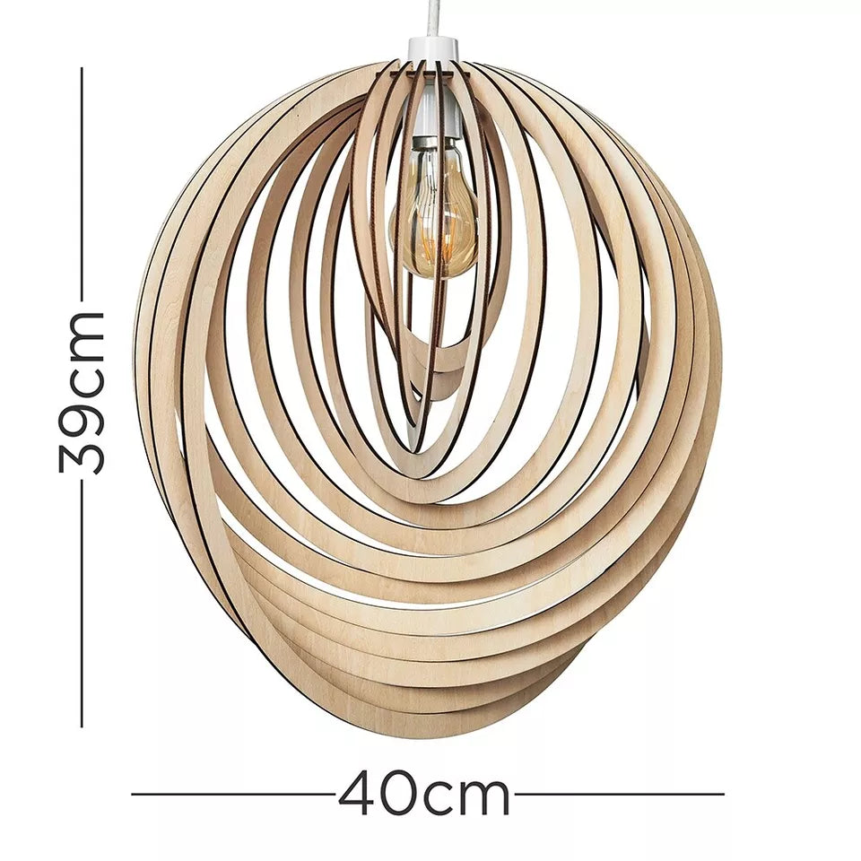 Alpha Lights wooden pendant light UK
