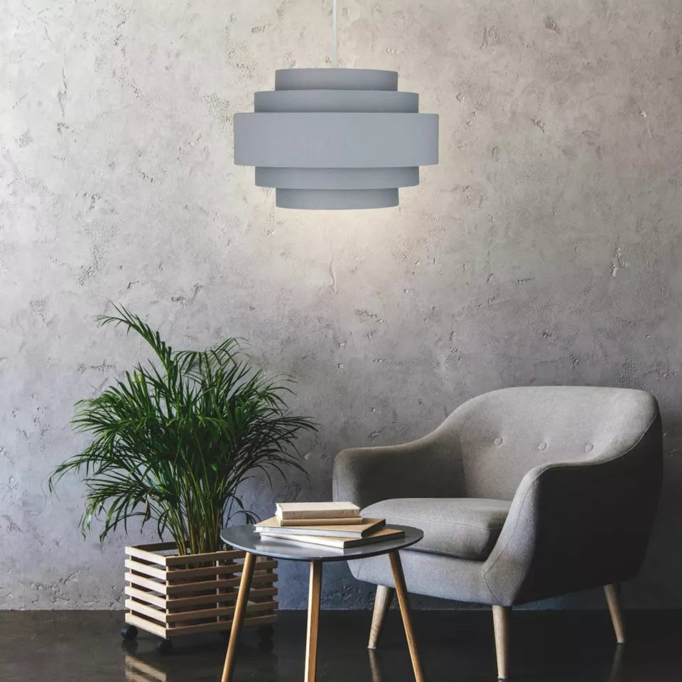 Contemporary 5-layer ceiling light shade with smooth finish