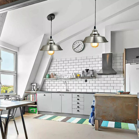 Retro ceiling pendant with black finish

