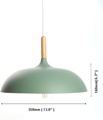 Industrial pendant light fixture in a contemporary bar setting.

