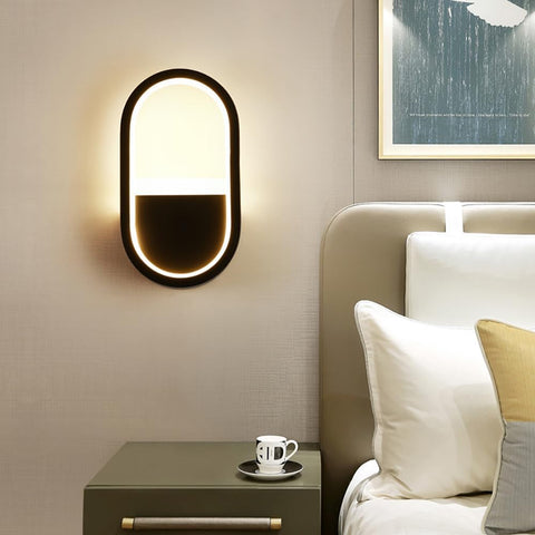 Minimalist black interior wall lamp for modern home décor
