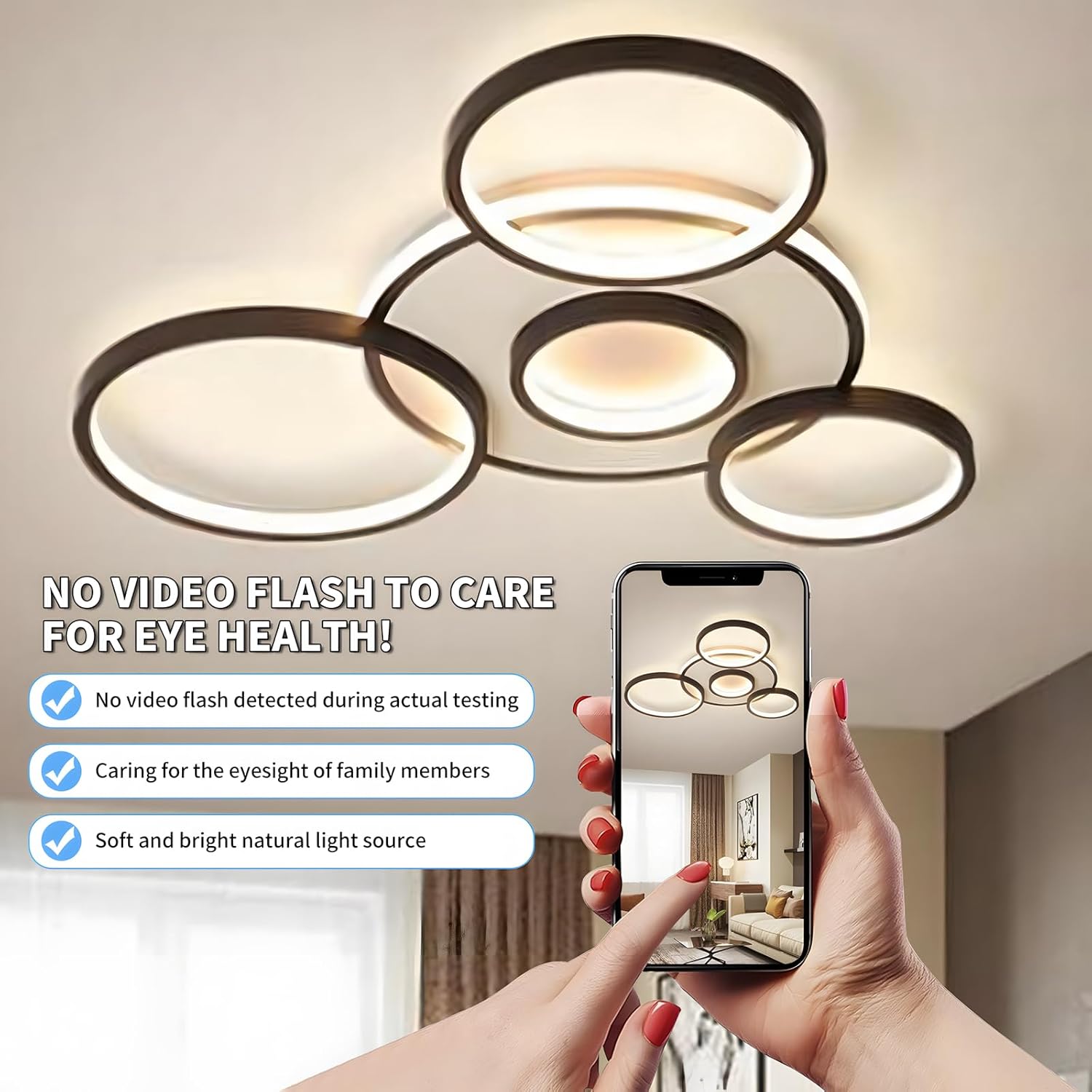 Modern LED chandelier for bedroom