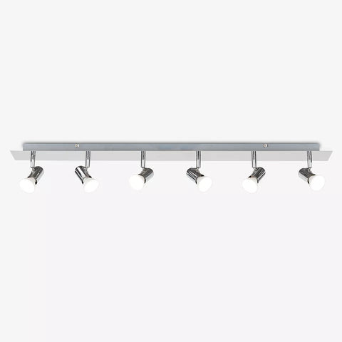 Modern Polished Chrome 6 Way Adjustable GU10 Ceiling Spotlight | Ceiling Spots, Home Décor & Improvement Essential