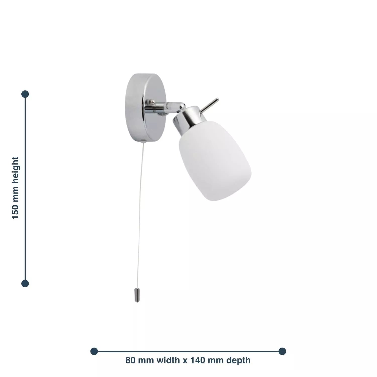 IP44 rated wall light mounted in a stylish bathroom setting

