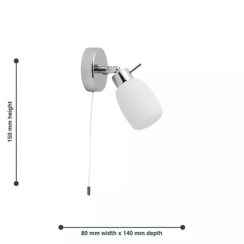 IP44 rated wall light mounted in a stylish bathroom setting


