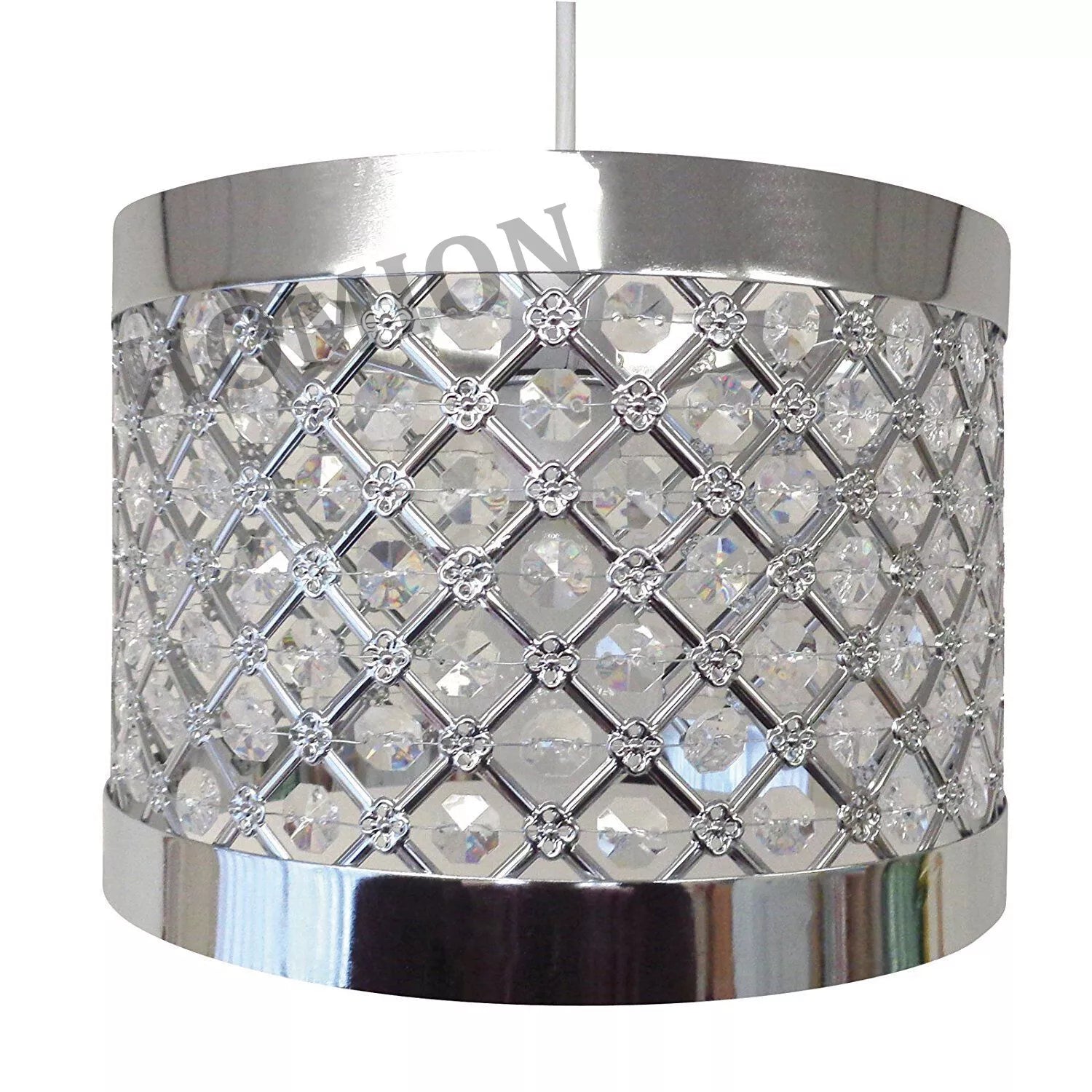 Modern Sparkly Ceiling Pendant Light Shade Jewel Lamp Easy Fit Fitting New